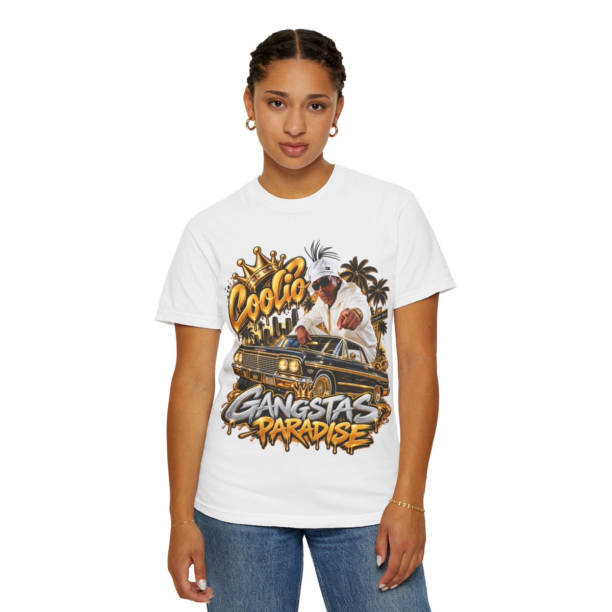 Gangstas Paradise Retro Lowrider Graphic T-Shirt