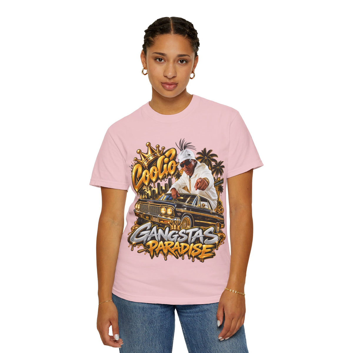 Gangstas Paradise Retro Lowrider Graphic T-Shirt