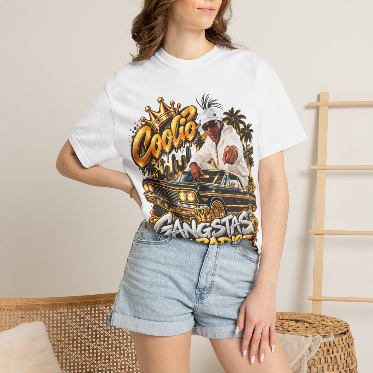 Gangstas Paradise Retro Lowrider Graphic T-Shirt