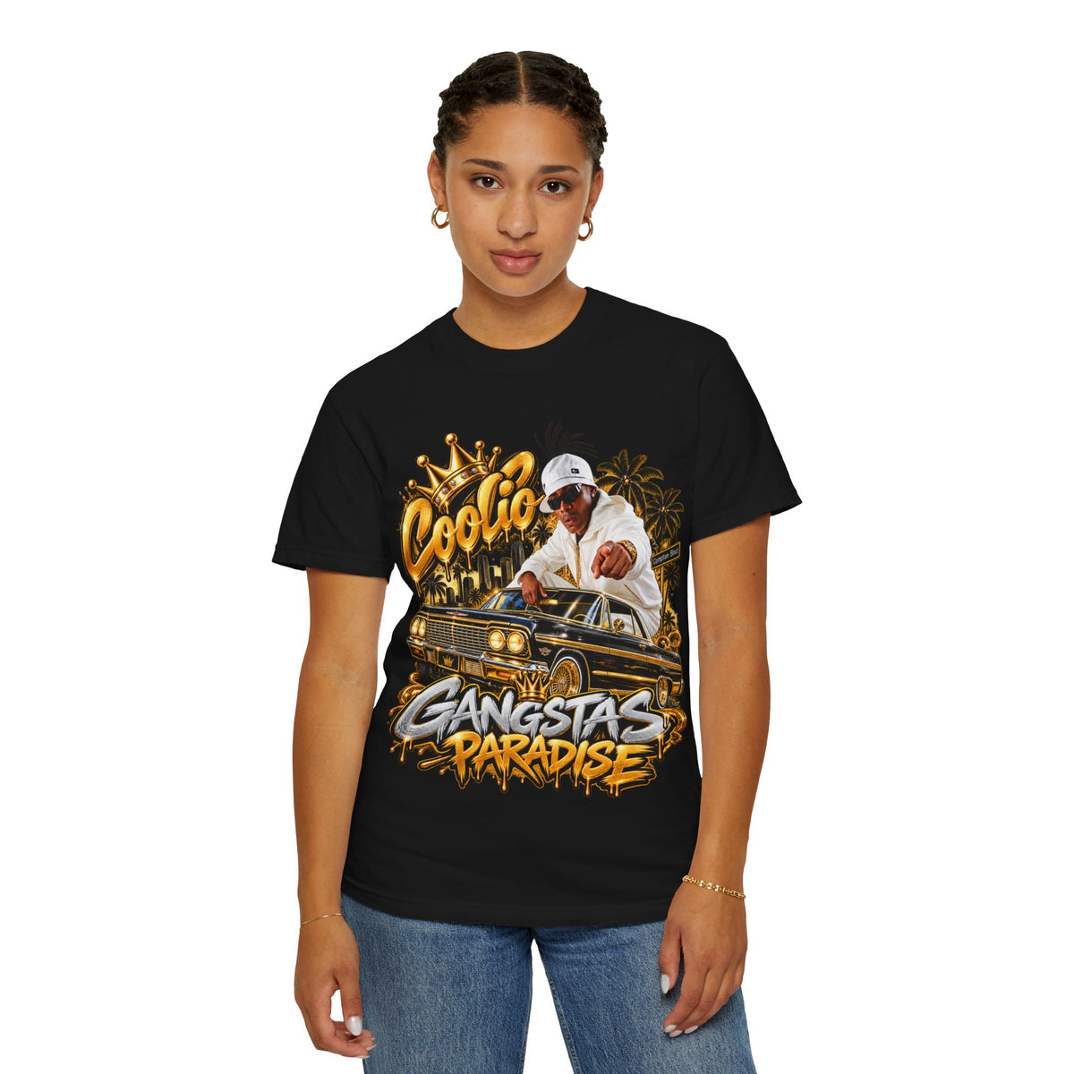 Gangstas Paradise Retro Lowrider Graphic T-Shirt