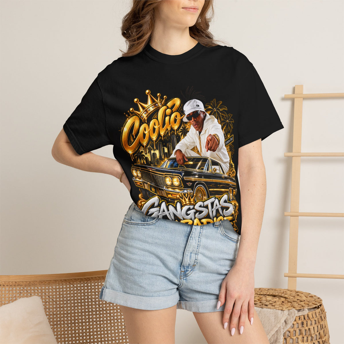Gangstas Paradise Retro Lowrider Graphic T-Shirt