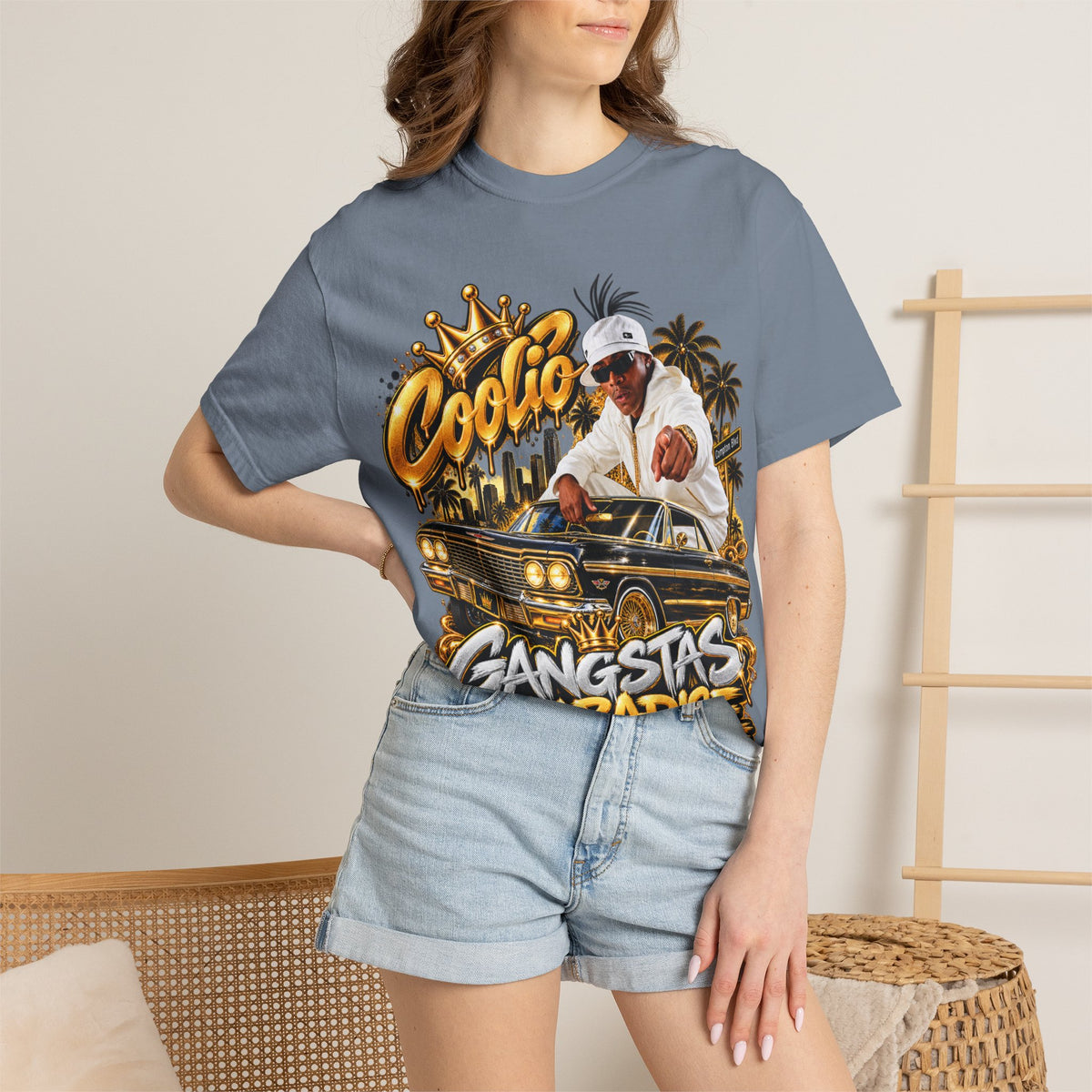 Gangstas Paradise Retro Lowrider Graphic T-Shirt