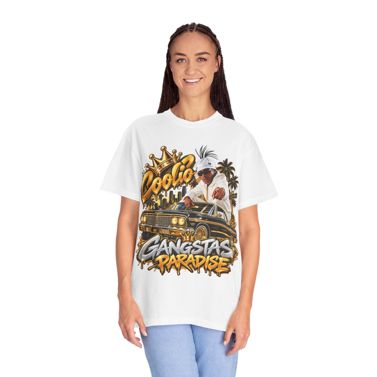 Gangstas Paradise Retro Lowrider Graphic T-Shirt