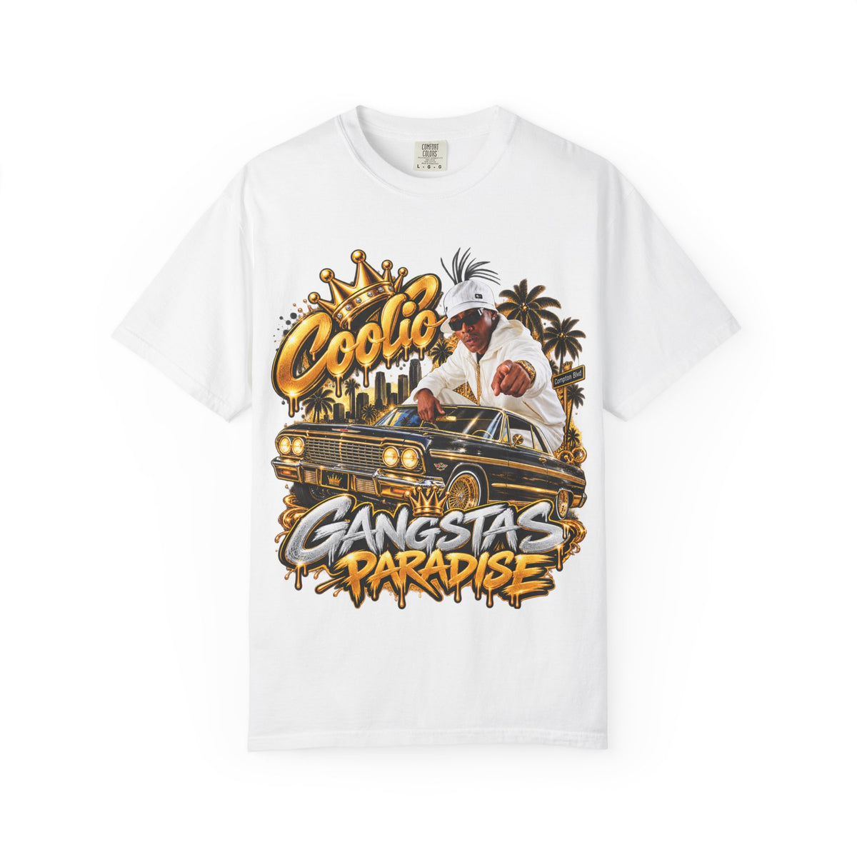 Gangstas Paradise Retro Lowrider Graphic T-Shirt